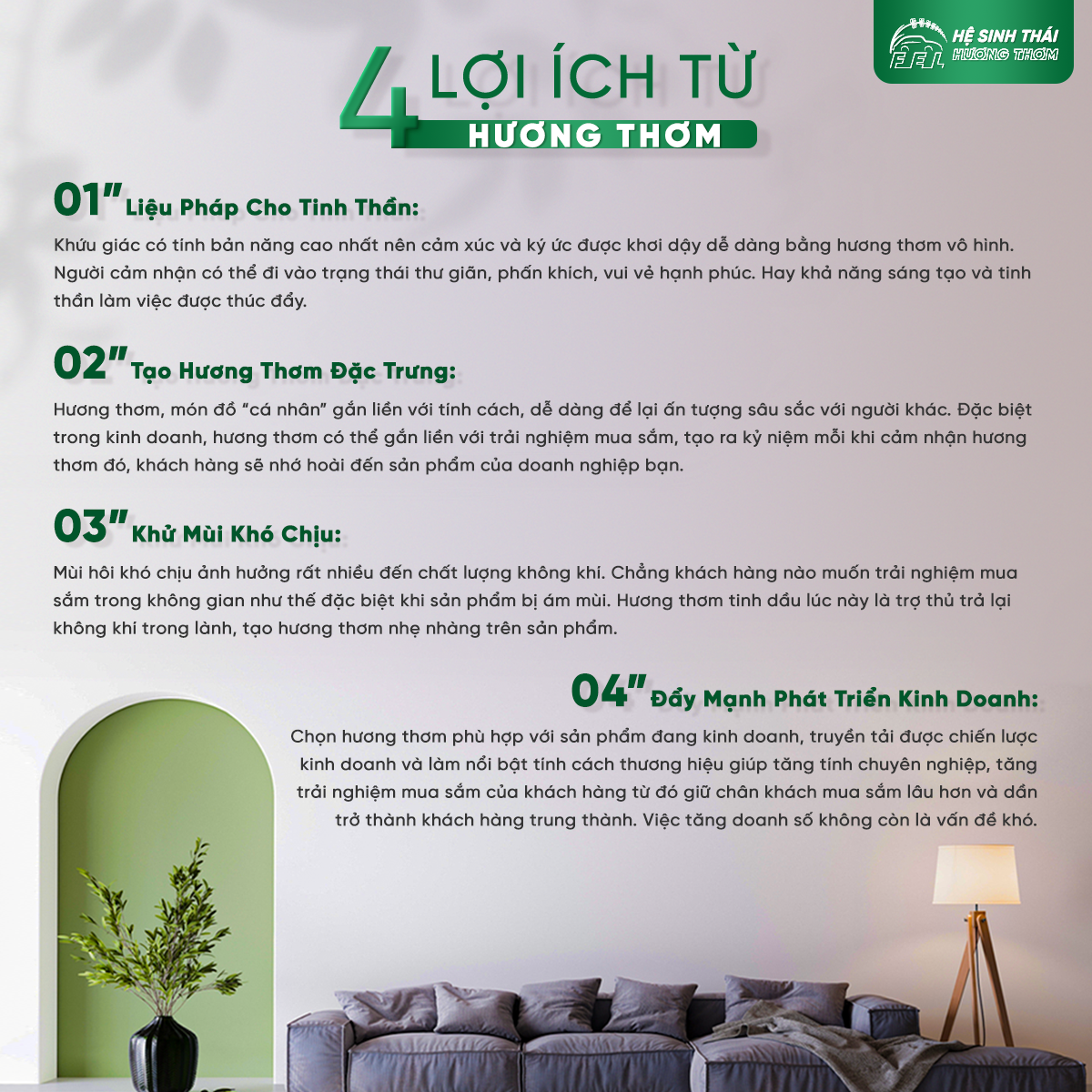 Top 4 lợi ích từ hương thơm