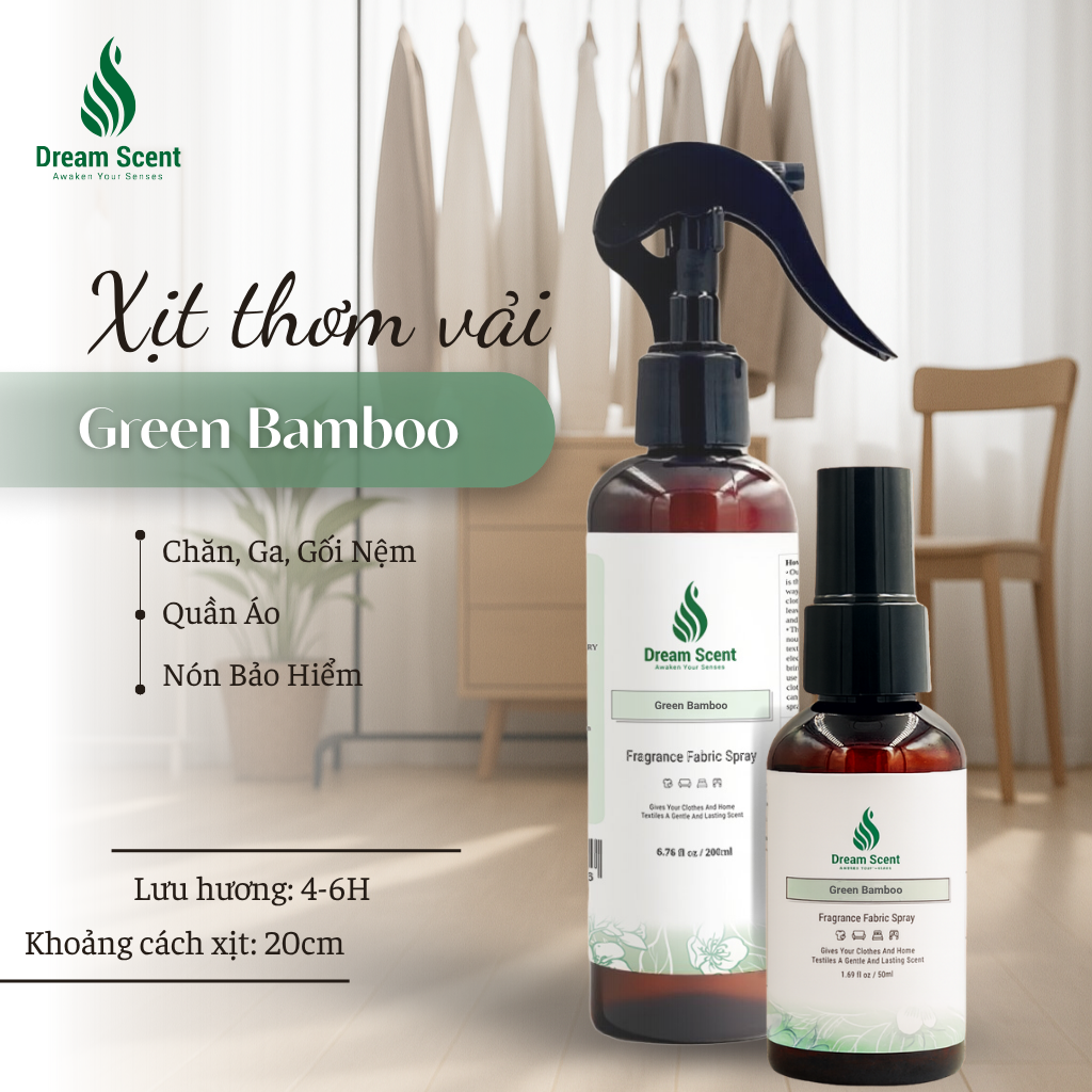 Xịt thơm vải Green Bamboo
