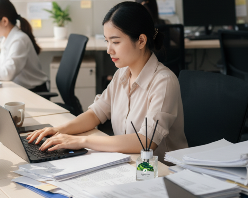 Tán hương bằng que mây