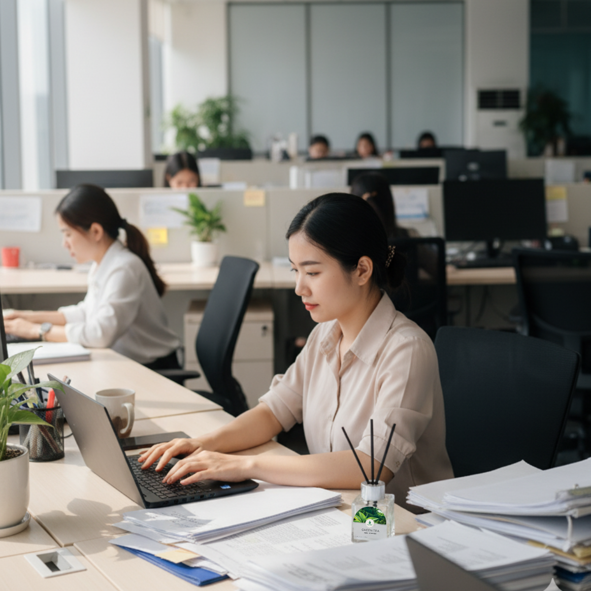 Tán hương bằng que mây