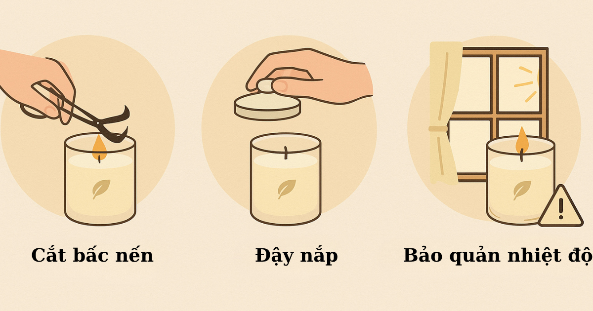 Nguyên tắc bảo quản nến thơm tinh dầu cao cấp