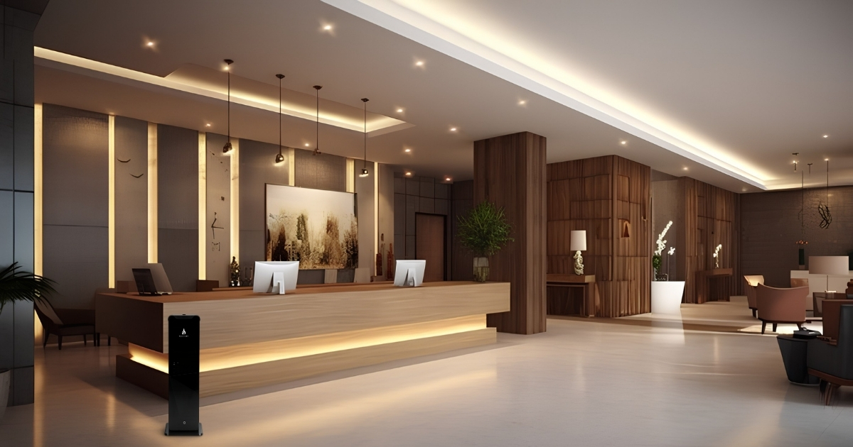 Hương thơm làm tan biến mệt mỏi của khách ngay tại sảnh