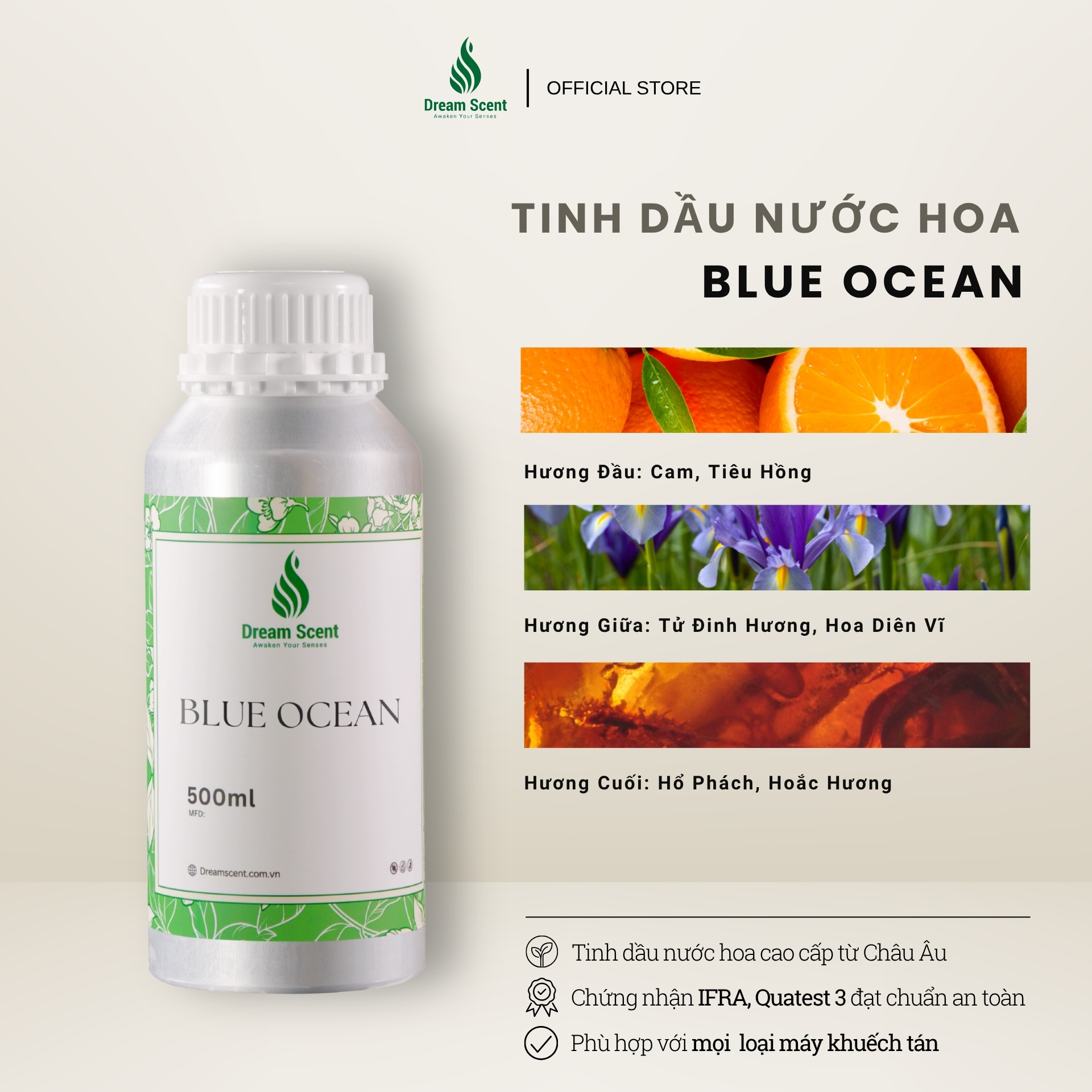 Tinh dầu nước hoa cao cấp Blue Ocean