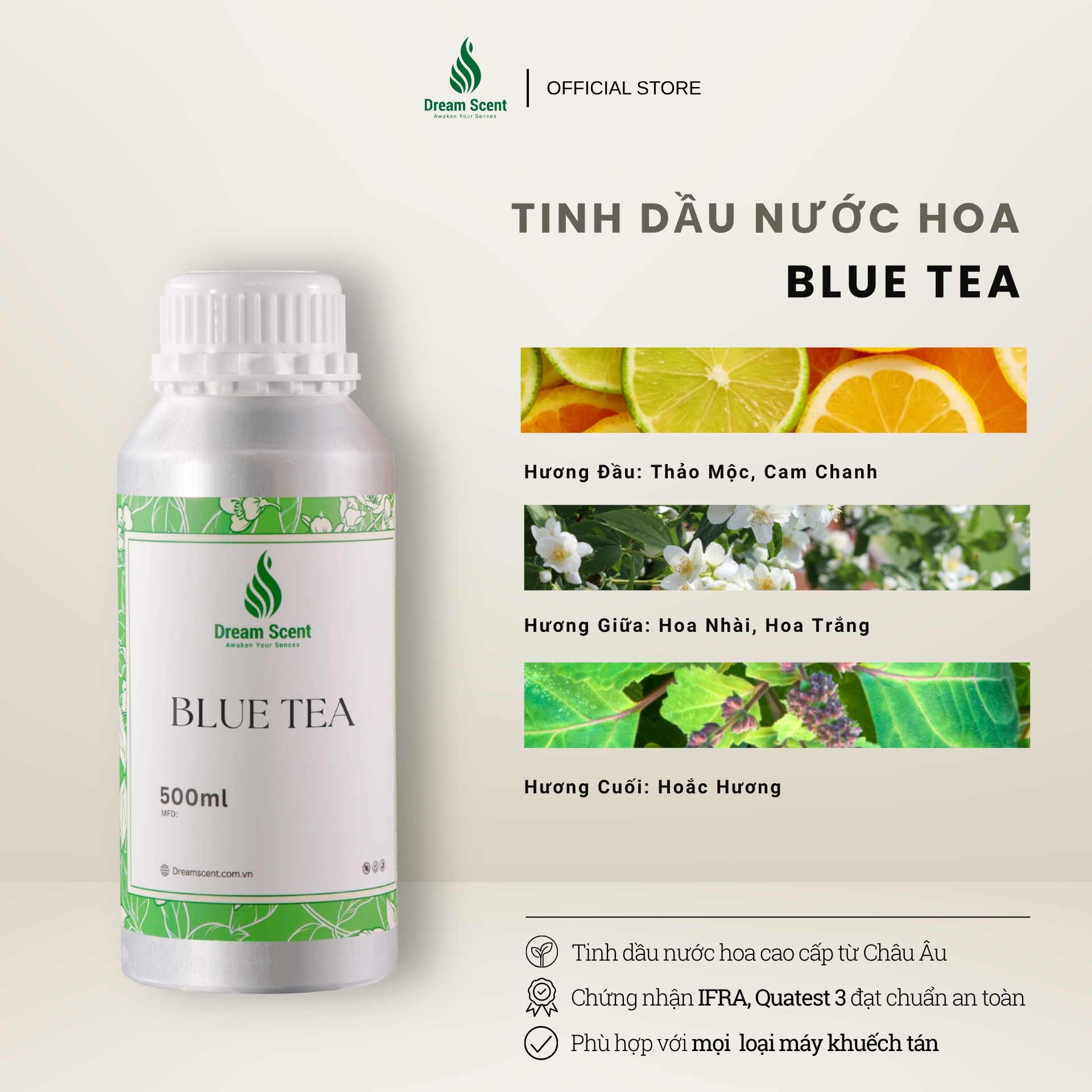 Tinh dầu nước hoa cao cấp Blue Tea