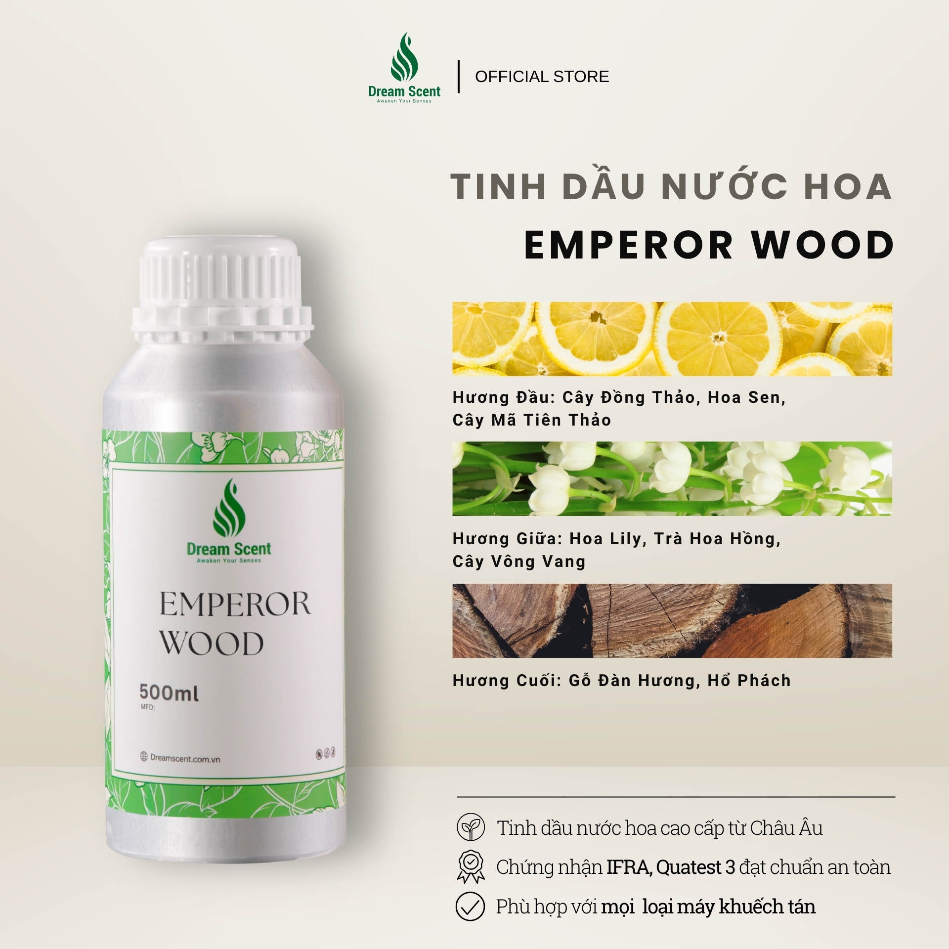 Tinh dầu nước hoa cao cấp Emperor Wood