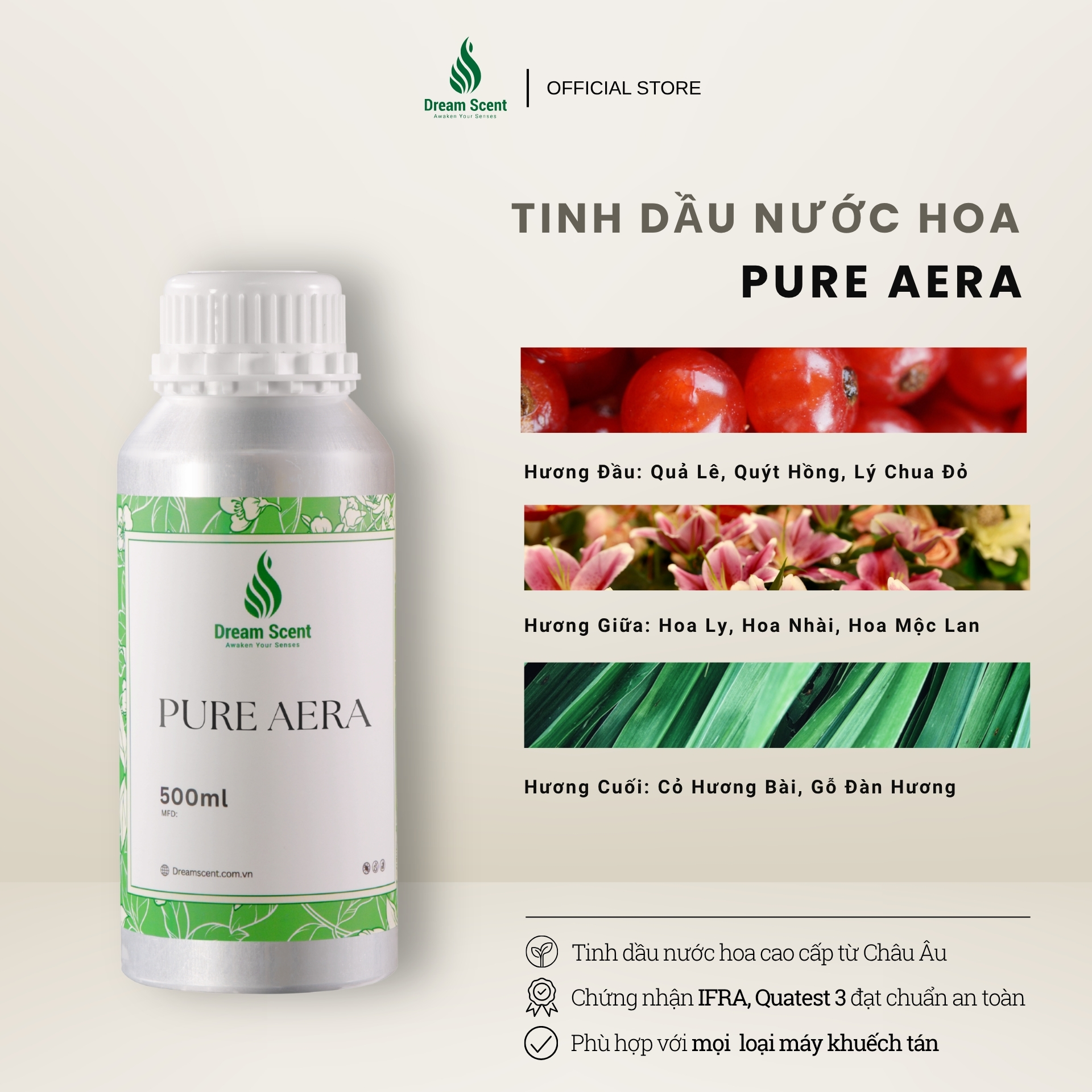 Tinh dầu nước hoa cao cấp Pure Aera