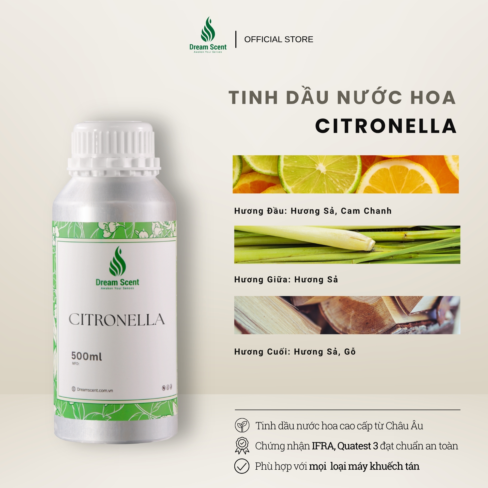 Tinh dầu nước hoa cao cấp Citronella