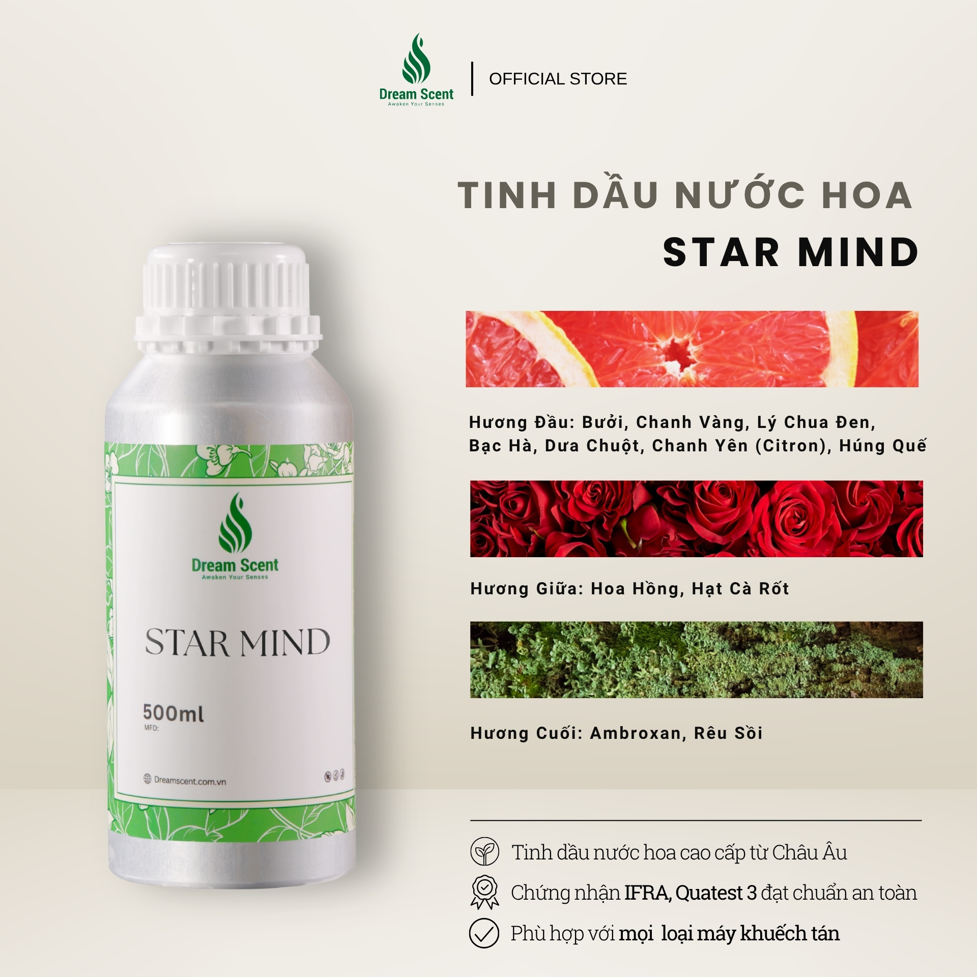 Tinh dầu nước hoa cao cấp Star Mind