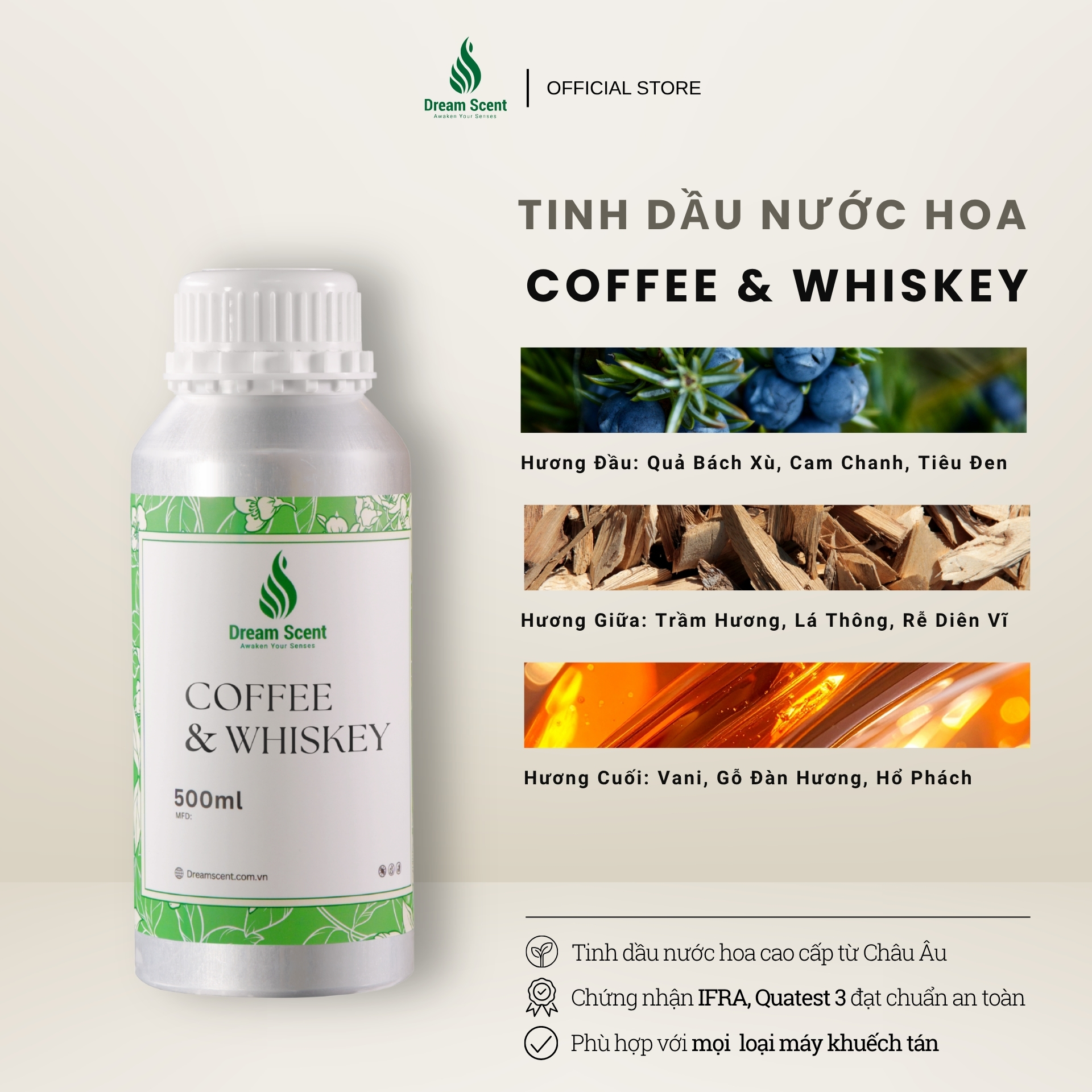 Tinh dầu nước hoa cao cấp Coffee & Whiskey